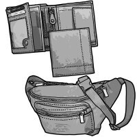 Geldbörsen u. Taschen
