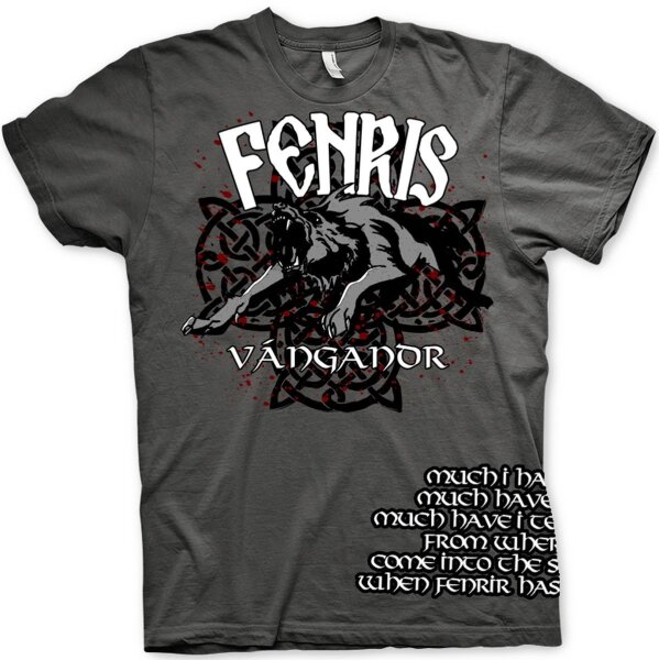 Fenris Wolf Vangandr Herren  Tshirt Odin Ragnaroek 4XL