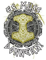 Es muss donnern - Herren Tshirt Wikinger Viking Valhall Odin Thor Heiden