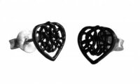 Ohrstecker Black Celtic Heart