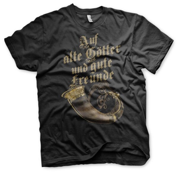 Auf alte G&ouml;tter und gute Freunde V2 - Tshirt Deutschrock b&ouml;se wild