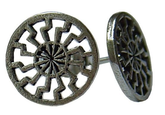 Ohrstecker Schwarze Sonne Silber