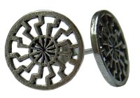 Ohrstecker Schwarze Sonne Silber
