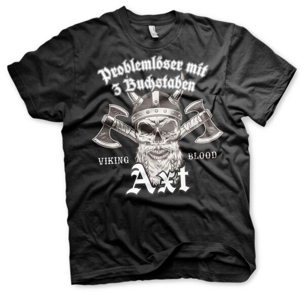 Probleml&ouml;ser mit 3 Buchstaben Herren Tshirt Wikinger Viking Valhall Odin 2XL