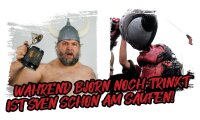 W&auml;hrend Bj&ouml;rn noch trinkt Ladyshirt Damen Vikings Odin Wotan Valhall