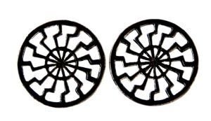 Ohrstecker Schwarze Sonne Rabenschwarz
