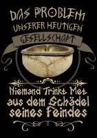 Met aus dem Sch&auml;del seines Feindes Herren Tshirt G&ouml;tter Runen Valhall