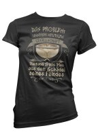 Met aus dem Sch&auml;del seines Feindes Damen Tshirt...