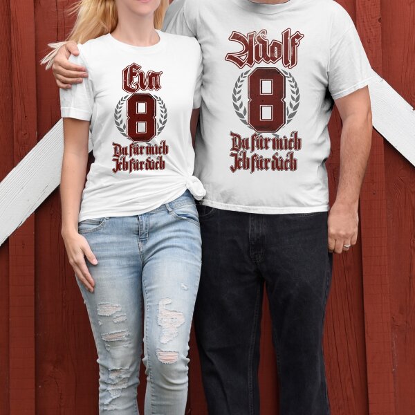 Partnershirt Adolf und Eva WEISS Tshirt Damen-M