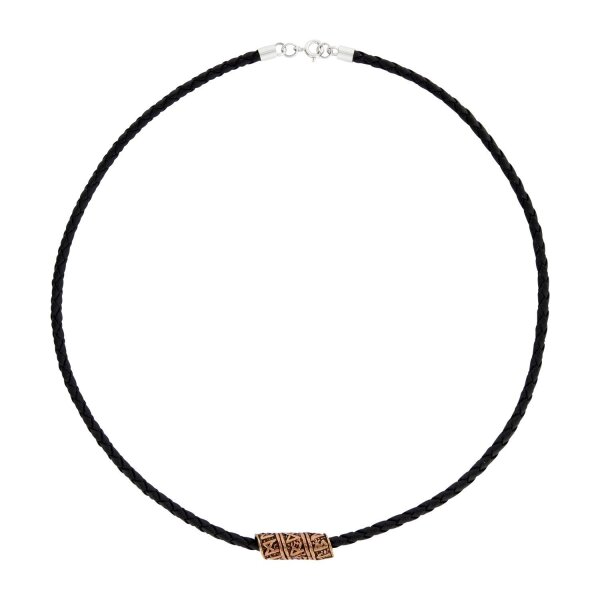 Runenband Bronze mit Lederkette
