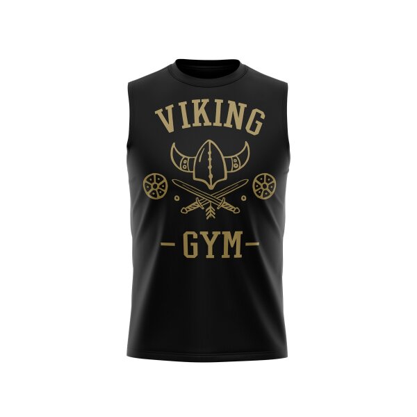 Viking Gym Schild und Schwert M&auml;nner Tank Top Muskelshirt Training Sport