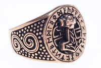 Donar Futhark Thorhammer Ring mit Runen