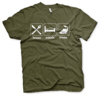 fressn schlafa fischn - Hemad Shirt Angler Fischer...
