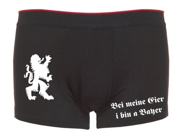 Bei meine Eier i bin a Bayer  - Unterbumbl Boxershort Bayern Wiesn K&ouml;nig