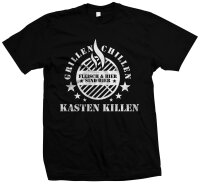 Grillen Chillen Kasten Killen, Barbeque Tshirt