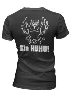 Ein HUHU! - Ladyshirt Funshirt Spass Was sitzt im Baum...