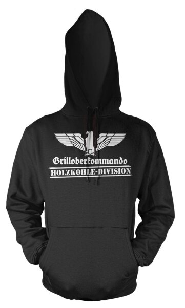Grilloberkommando Holzkohle Division- Kapuzensweat Holzkohle Gasgrill