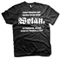 Lieber k&auml;mpfen an Wotans Seite - Tshirt Thor Odin...