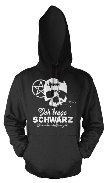 Ich trage schwarz - Kapuzensweat 666 Festival Blackmetal Lucifer