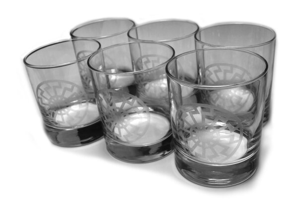 Schwarze Sonne - Whiskygl&auml;ser 6 St&uuml;ck