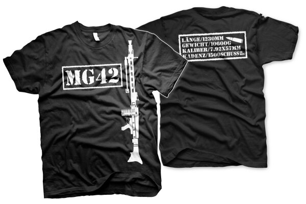 Maschinengewehr MG 42 Herren Tshirt Soldaten Militaria Wehrmacht
