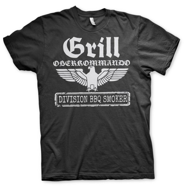 Grill Oberkommando Division BBQ Smoker Tshirt Gasgrill Holzkohle Grillchef