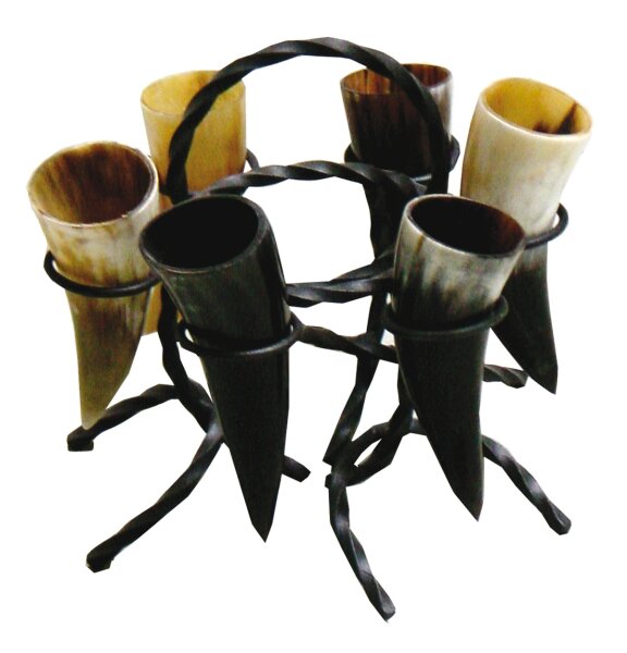 St&auml;nder 6-Fach f&uuml;r 0,05 l Trinkhornst&auml;nder aus Metall