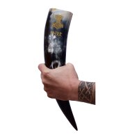 Trinkhorn 0.5 Liter Mj&ouml;llnir THOR graviert