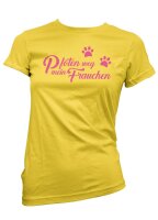 Pfoten weg mein Frauchen - Ladyshirt Gassigehen Tierliebe...
