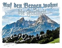Auf den Bergen wohnt die Freiheit - WeibaHemad Tshirt...