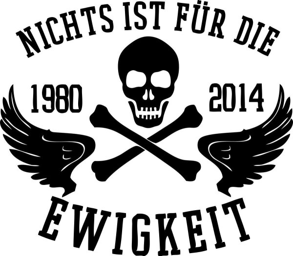 Aufkleber Nichts ist f&uuml;r die Ewigkeit KLEIN