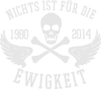 Aufkleber Nichts ist f&uuml;r die Ewigkeit KLEIN Weiss