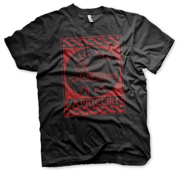 Legio XXII Primigenia Capricorn- Tshirt C&auml;sar Imperium Romanum Legion&auml;r Schwarz-XL