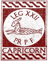 Legio XXII Primigenia Capricorn- Tshirt C&auml;sar Imperium Romanum Legion&auml;r Schwarz-XL