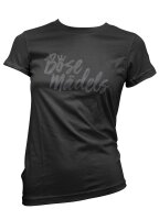 B&ouml;se M&auml;dels- Damen Tshirt Glitterdruck...