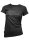 B&ouml;se M&auml;dels- Damen Tshirt Glitterdruck schwarzer Glitzer S
