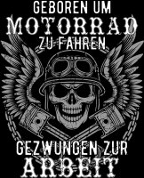 Geboren um Motorrad zu fahren gezwungen zur Arbeit Frauen Shirt Biker Rocker S