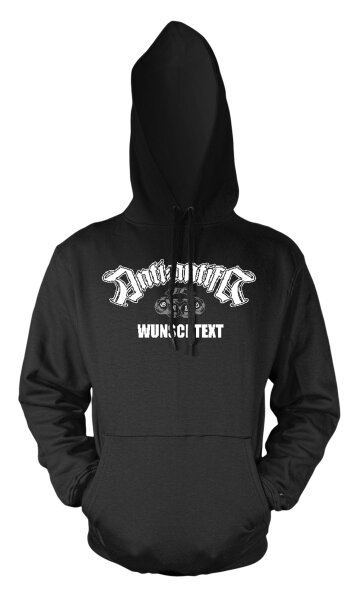 Anti-Antifa Wunschtext Herren Hoodie Herren St&auml;dtenamen Gruppe Individuell
