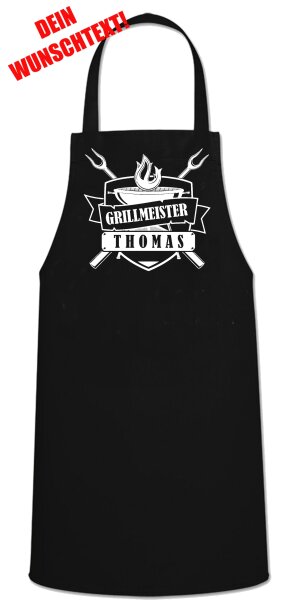 Grillmeister Grillsch&uuml;rze Wunschname personalisiert