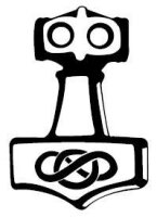 Aufkleber "Thorhammer2 "  silber
