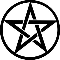 Aufkleber Pentagram  silber