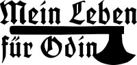 Aufkleber Mein Leben f&uuml;r Odin silber