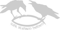 Aufkleber Wir bleiben Heiden Raben Hugin Munin