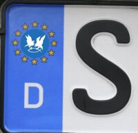Kennzeichenaufkleber Odins Raben Hugin Munin 4 St&uuml;ck