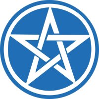 Kennzeichenaufkleber Pentagram 4 St&uuml;ck