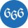 Kennzeichenaufkleber 666 4 St&uuml;ck