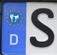 Kennzeichenaufkleber Kampfsport Fight 4 St&uuml;ck