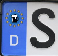Kennzeichenaufkleber Bier Alkohol 4 St&uuml;ck