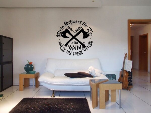 Wandtattoo - Mein Leben f&uuml;r Odin