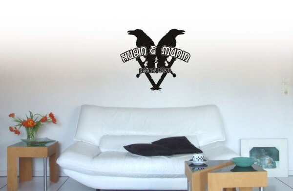 Wandtattoo - Hugin u. Munin Rabenbr&uuml;der